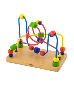 Дерев'яний лабіринт Viga Toys Кольорові намистини (5625621)