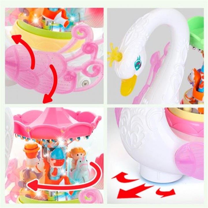 Музична іграшка Hola Toys Лебідь-карусель (536)