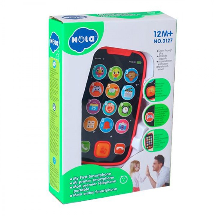 Музична іграшка Hola Toys Мій перший смартфон, рожевий (3127-pink)