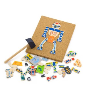 Набір для творчості Viga Toys Дерев'яна аплікація Робот (5033521)