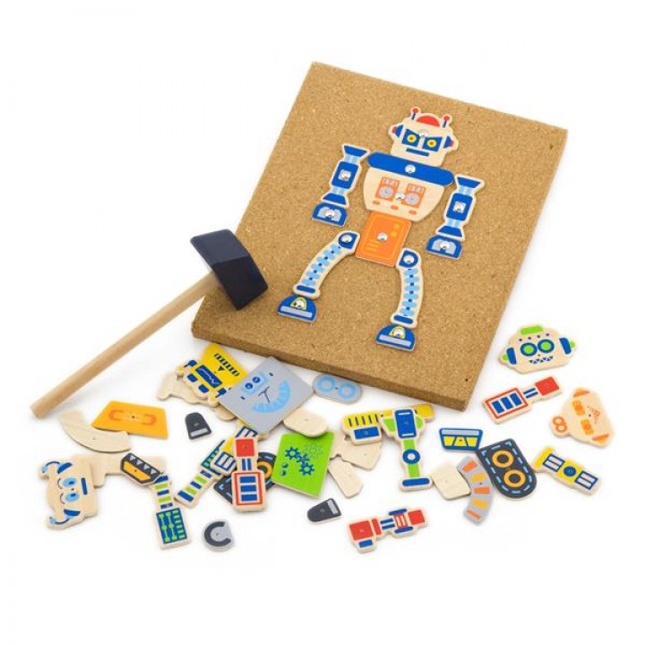 Набір для творчості Viga Toys Дерев'яна аплікація Робот (5033521)
