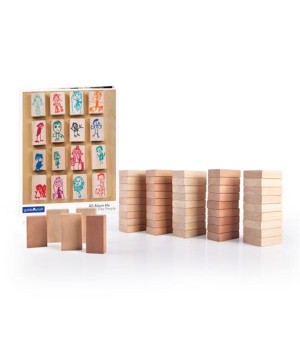 Набір дерев'яних блоків для малювання Guidecraft Block Play, 50 шт. (G6223)