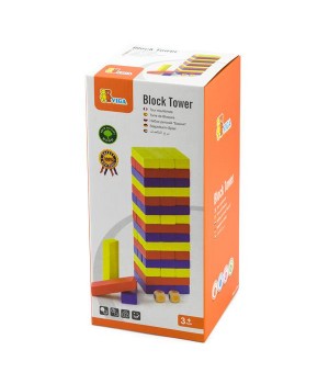 Дерев'яна настільна гра Viga Toys Кольорова дженга (5621521)