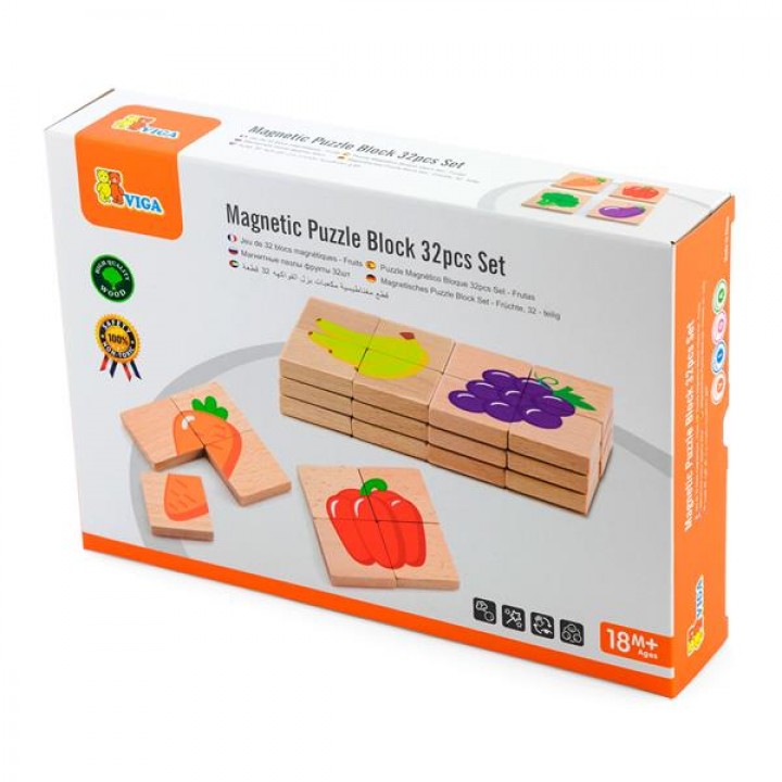 Магнітні пазли Viga Toys Фрукти, 32 ел. (50700FSC)21
