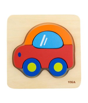Дерев'яний міні-пазл Viga Toys Машинка (5017221)