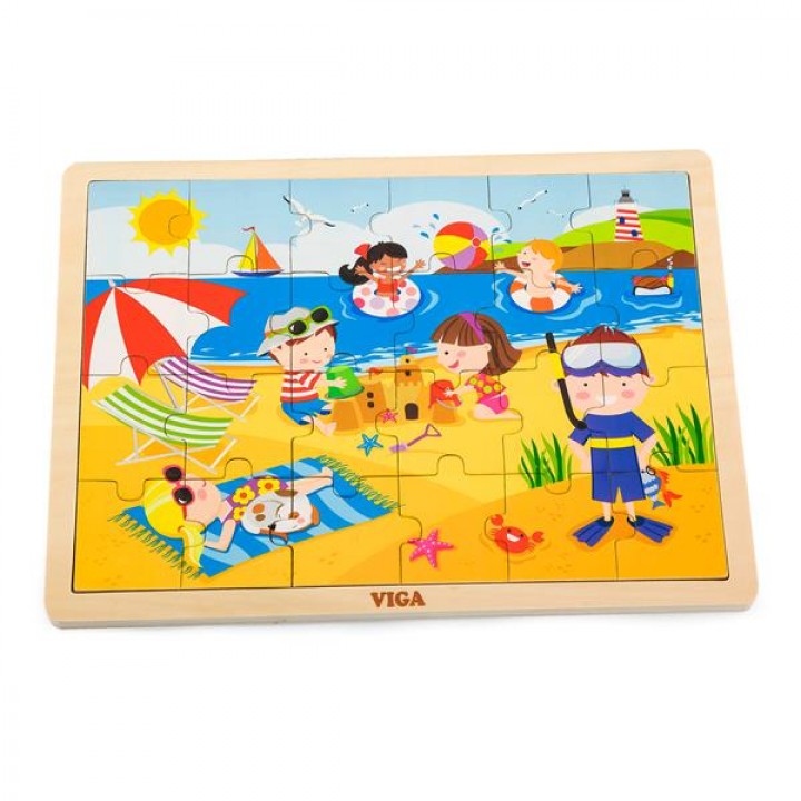 Дерев'яний пазл Viga Toys Времена года: літо, 24 ел. (5127021)
