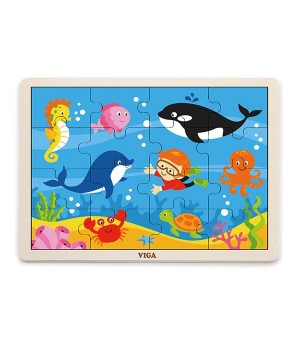 Дерев'яний пазл Viga Toys Океан, 16 ел. (5145121)