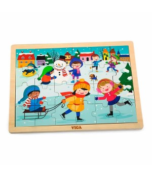 Дерев'яний пазл Viga Toys Времена года: зима, 24 ел. (51272)21