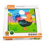Дерев'яний багатошаровий пазл Viga Toys Півник (5011321)