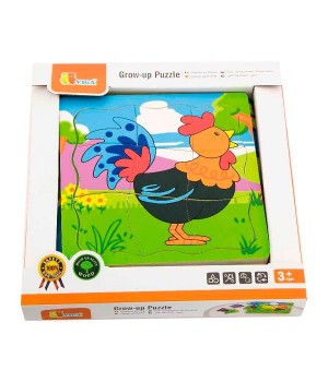 Дерев'яний багатошаровий пазл Viga Toys Півник (5011321)