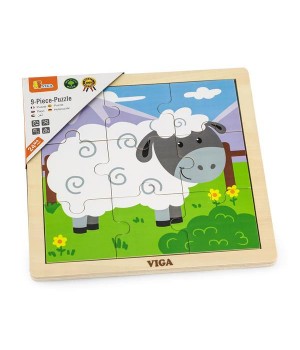 Дерев'яний пазл Viga Toys Овечка, 9 ел. (5143721)