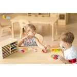 Набір дерев'яних міні-пазлів Viga Toys зі стійкою для зберігання, 12 шт. (5142321)