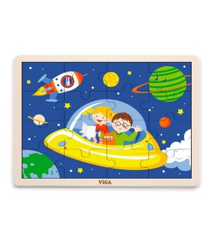 Дерев'яний пазл Viga Toys У космосі, 16 ел. (5145721)