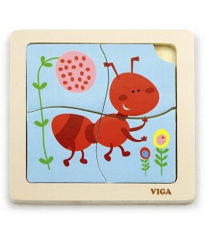 Дерев'яний міні-пазл Viga Toys Мураха, 4 ел. (5013921)