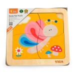 Дерев'яний міні-пазл Viga Toys Метелик, 4 ел. (5013621)