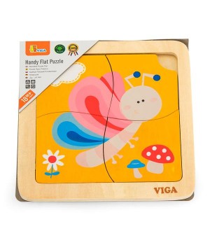 Дерев'яний міні-пазл Viga Toys Метелик, 4 ел. (5013621)