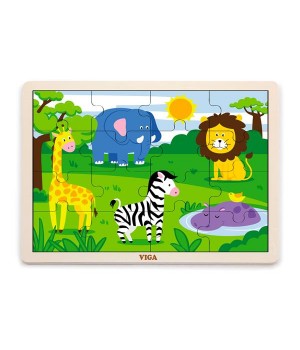 Дерев'яний пазл Viga Toys В Африці, 16 ел. (5144921)
