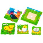 Дерев'яний багатошаровий пазл Viga Toys Півник (5011321)