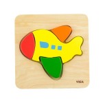 Дерев'яний міні-пазл Viga Toys Літачок (501721)