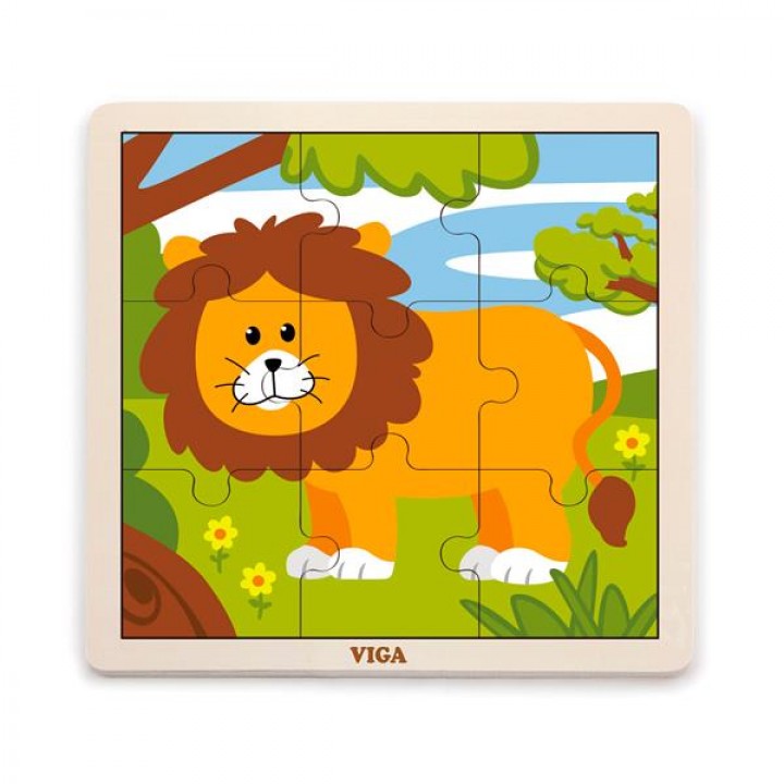 Дерев'яний пазл Viga Toys Лев, 9 ел. (5144221)
