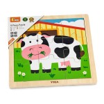 Дерев'яний пазл Viga Toys Корівка, 9 ел. (51 43821)
