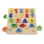 Дерев'яний пазл Viga Toys Цифри і фігури (5011921)