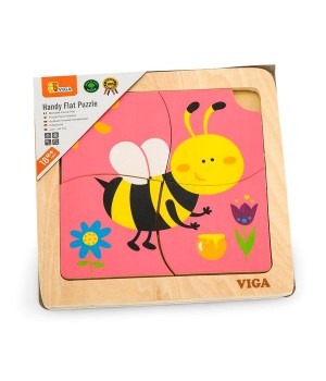 Дерев'яний міні-пазл Viga Toys Бджілка, 4 ел. (50138)21