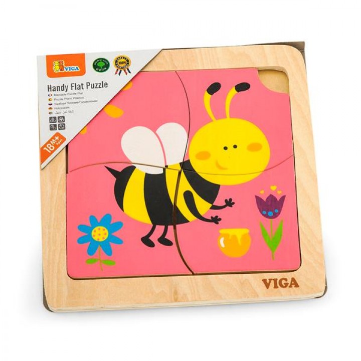 Дерев'яний міні-пазл Viga Toys Бджілка, 4 ел. (50138)21