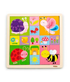 Дерев'яний пазл Viga Toys Комахи, 25 ел. (5015021)