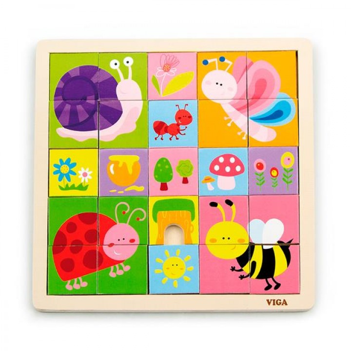 Дерев'яний пазл Viga Toys Комахи, 25 ел. (5015021)