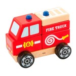 Дерев'яна пірамідка Viga Toys Пожежна машинка (50203FSC21)