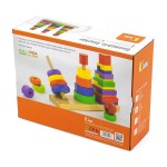 Набір дерев'яних пірамідок Viga Toys Три фігури (5056721)