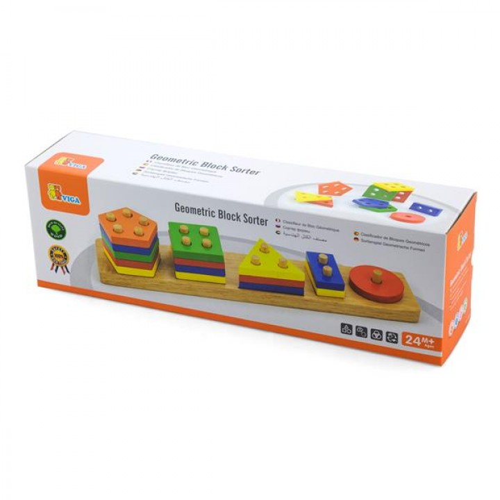 Дерев'яна логічна пірамідка Viga Toys Геометричні фігури (5855821)21