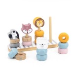 Дерев'яний сортер-пірамідка Viga Toys PolarB Звірята (44022)