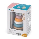Дерев'яна пірамідка Viga Toys PolarB Білий ведмедик, неваляшка (44005)