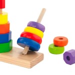 Набір дерев'яних пірамідок Viga Toys Три фігури (5056721)