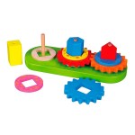 Дерев'яна пірамідка Viga Toys Шестерінки (596112121)