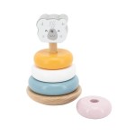Дерев'яна пірамідка Viga Toys PolarB Білий ведмедик, неваляшка (44005)