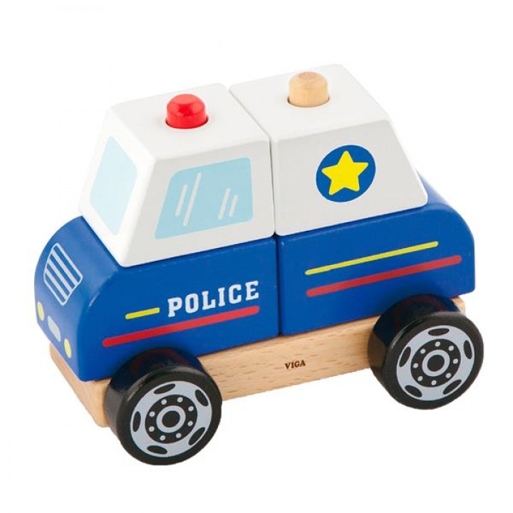 Дерев'яна пірамідка Viga Toys Поліцейська машинка (50201FSC)21