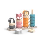 Дерев'яний сортер-пірамідка Viga Toys PolarB Звірята (44022)