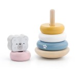 Дерев'яна пірамідка Viga Toys PolarB Білий ведмедик, неваляшка (44005)