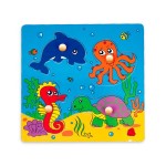 Дерев'яна рамка-вкладиш Viga Toys Морські мешканці (5956421)