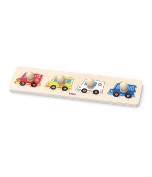Дерев'яна рамка-вкладиш Viga Toys Спецмашини (4453521)