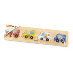 Дерев'яна рамка-вкладиш Viga Toys Спецмашини (4453521)