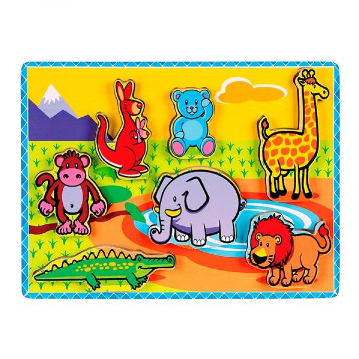 Дерев'яна рамка-вкладиш Viga Toys Звірятка (56435)21