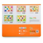 Дерев'яна рамка-вкладиш Viga Toys Кольоровий транспорт (5001621)