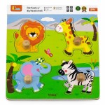 Дерев'яна рамка-вкладиш Viga Toys Звірята в Африці (5084021)