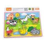 Дерев'яна рамка-вкладиш Viga Toys Звірята на фермі (5643821)