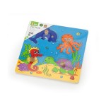 Дерев'яна рамка-вкладиш Viga Toys Морські мешканці (5956421)