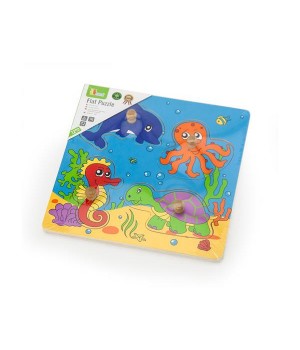 Дерев'яна рамка-вкладиш Viga Toys Морські мешканці (5956421)